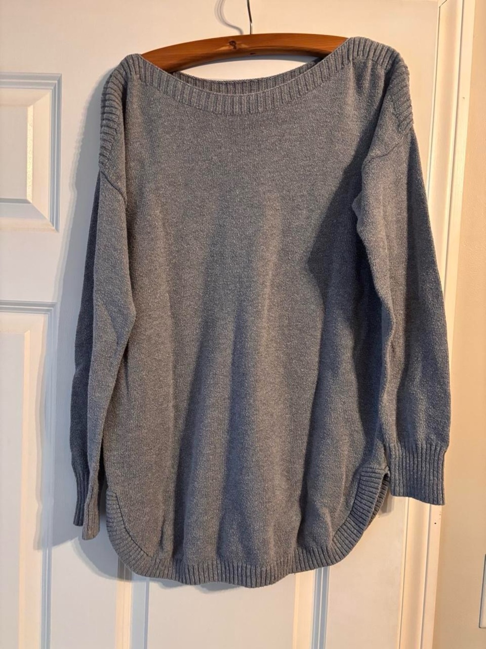 Old Navy Light Gray Off-the-Shoulder Sweater
